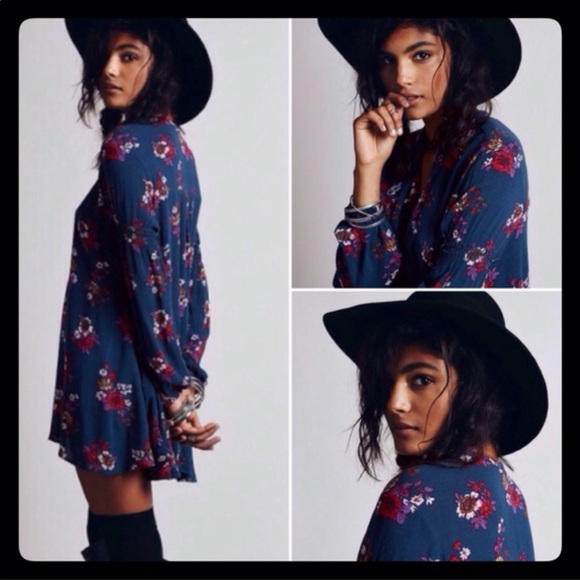 Free People Floral Jade Swing Tunic Dress - Picture 2 of 9